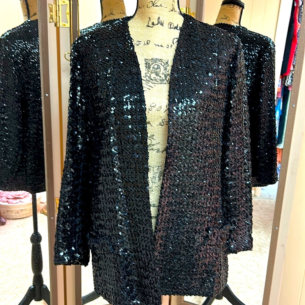Sequined, Lined Jacket Size Medium. - image 1